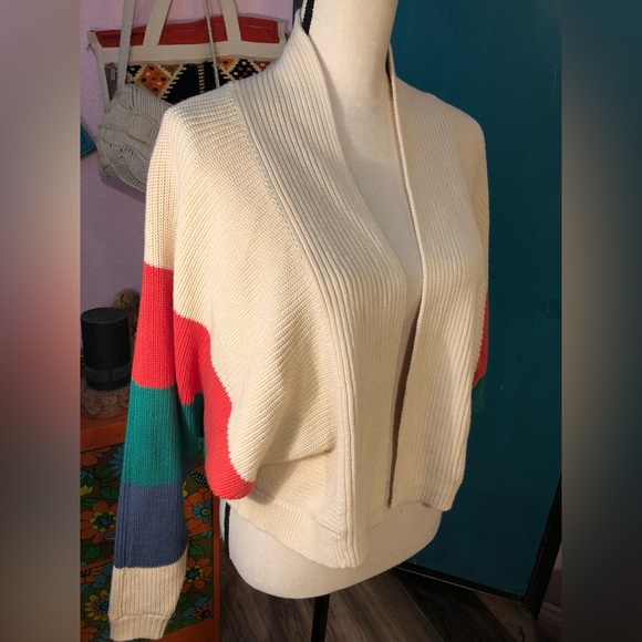 CAbi Cream Trio Striped Cardigan Size S - Picture 4 of 16